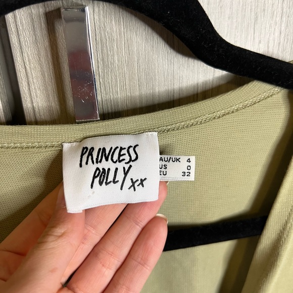 PRINCESS POLLY Jamison Reid Crop Top Green - Picture 4 of 5